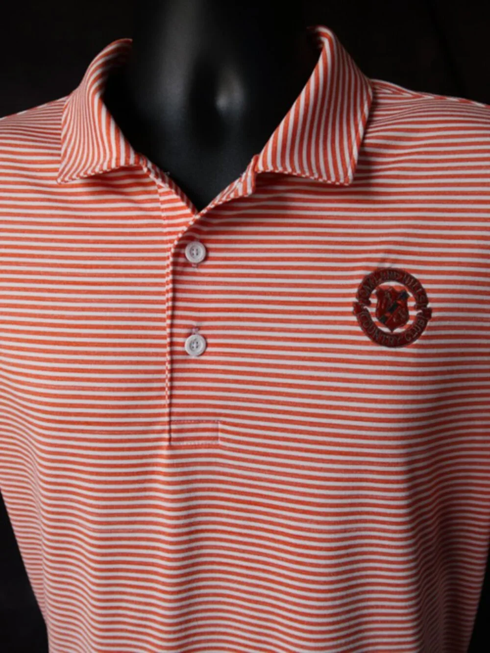 Puma Golf Oakland Hills Orange Striped Stretch Performance Polo (L) ⛳️ ⛳️